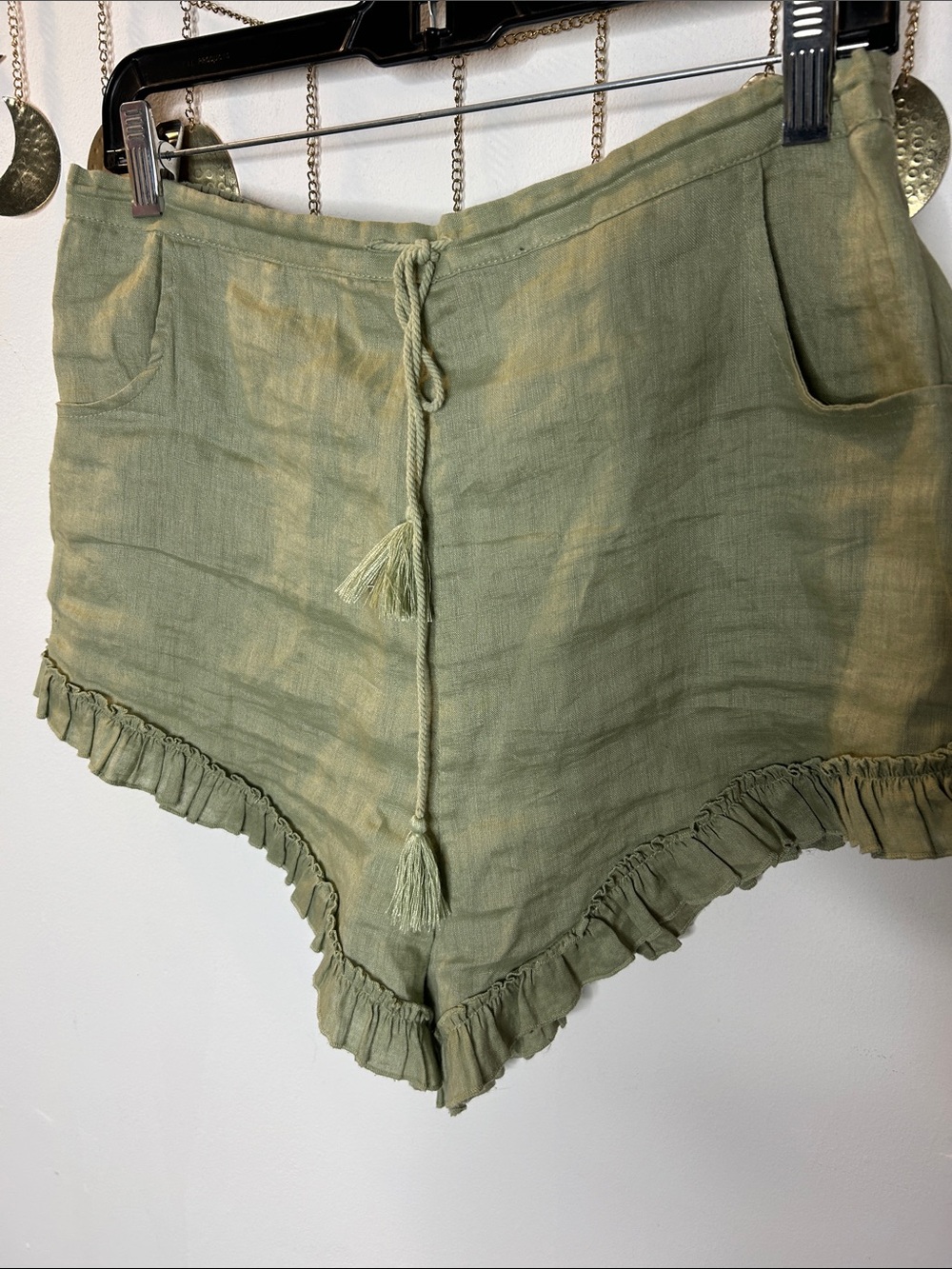 🌸Spell🌸 Sage Ruffle Trim Shorts XL - Picture 3 of 5
